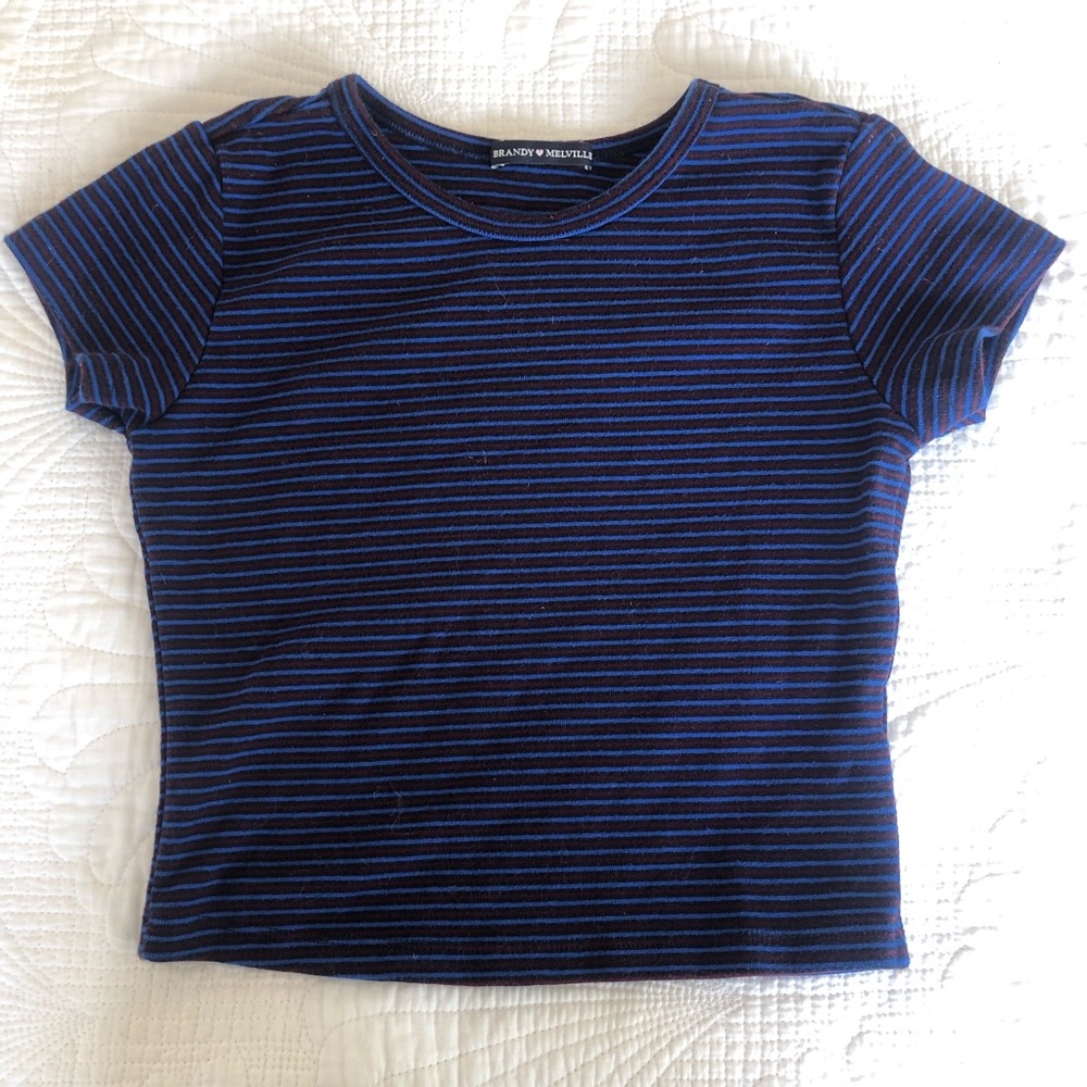 Brandy Melville Blue and Red Tori Top